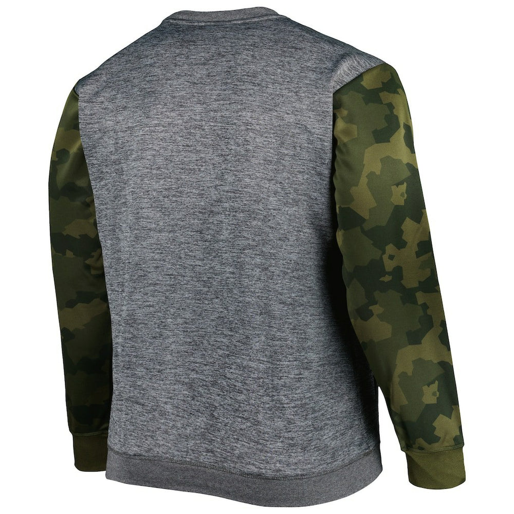 Fanatics Philadelphia 76ers Big & Tall Camo Stitched Sweatshirt Heather Charcoal