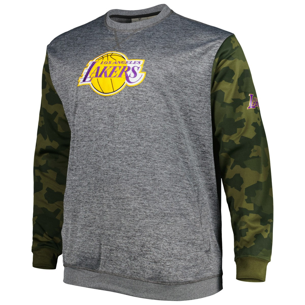 Fanatics Los Angeles Lakers Big & Tall Camo Stitched Sweatshirt Heather Charcoal