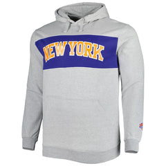 Fanatics New York Knicks Big & Tall Wordmark Pullover Hoodie Heather Gray