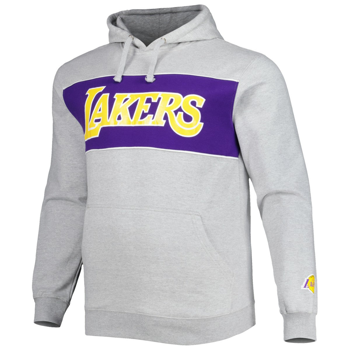 Fanatics Los Angeles Lakers Big & Tall Wordmark Pullover Hoodie Heather Gray