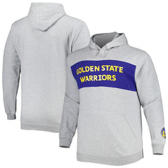 Fanatics Golden State Warriors Big & Tall Wordmark Pullover Hoodie Heather Gray