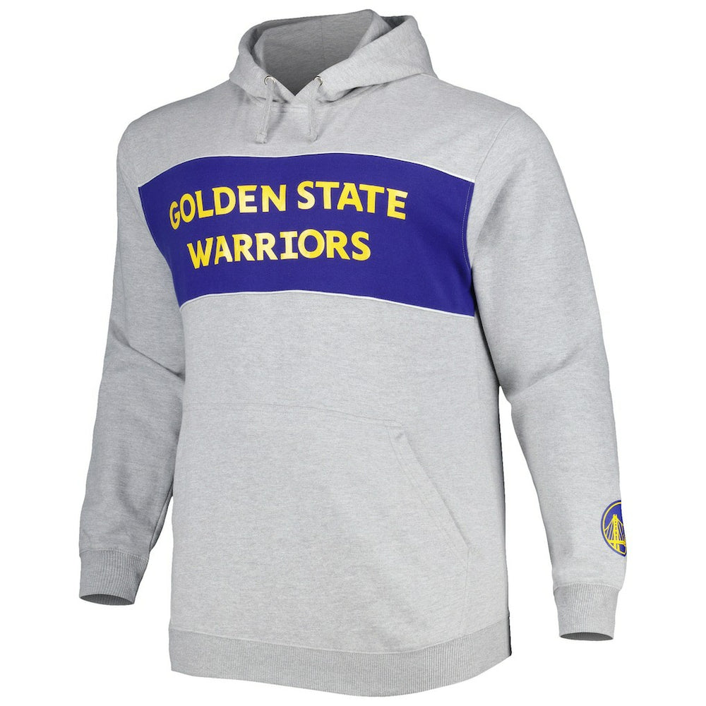 Fanatics Golden State Warriors Big & Tall Wordmark Pullover Hoodie Heather Gray