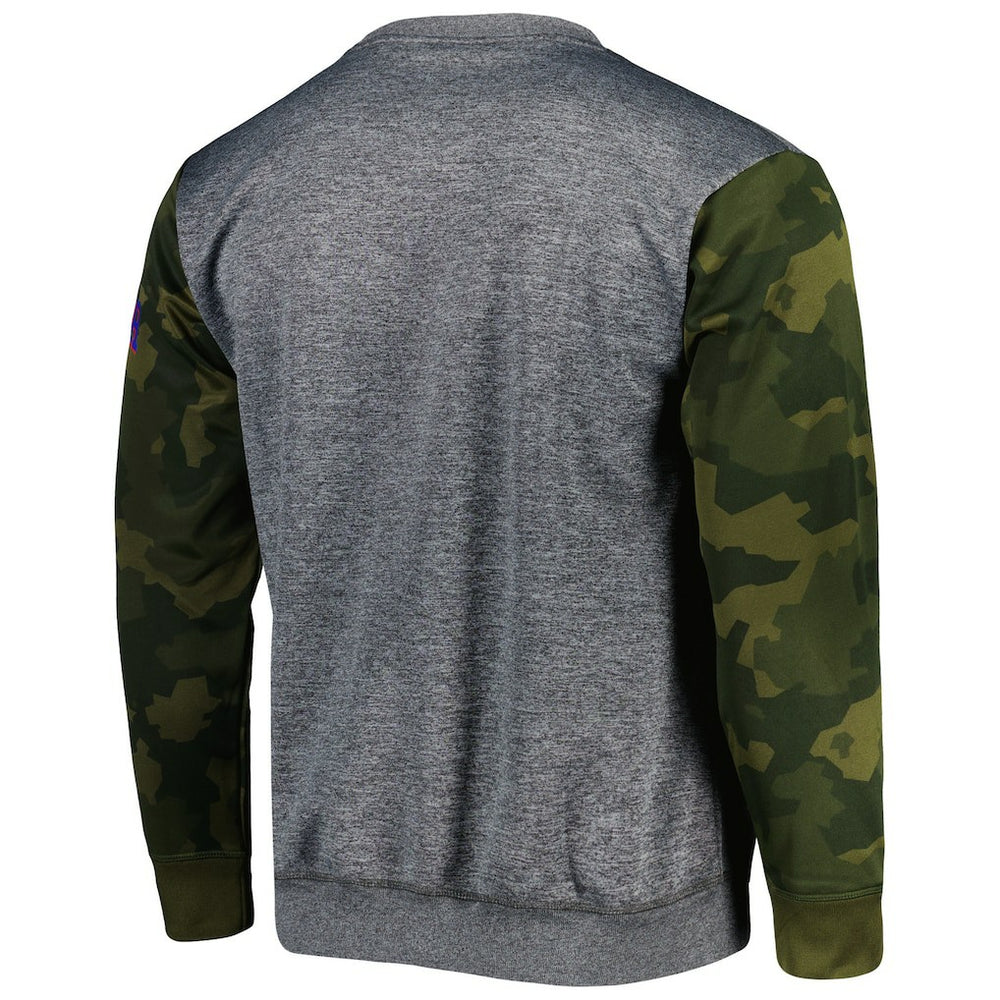 Fanatics Philadelphia 76ers Camo Stitched Sweatshirt Heather Charcoal