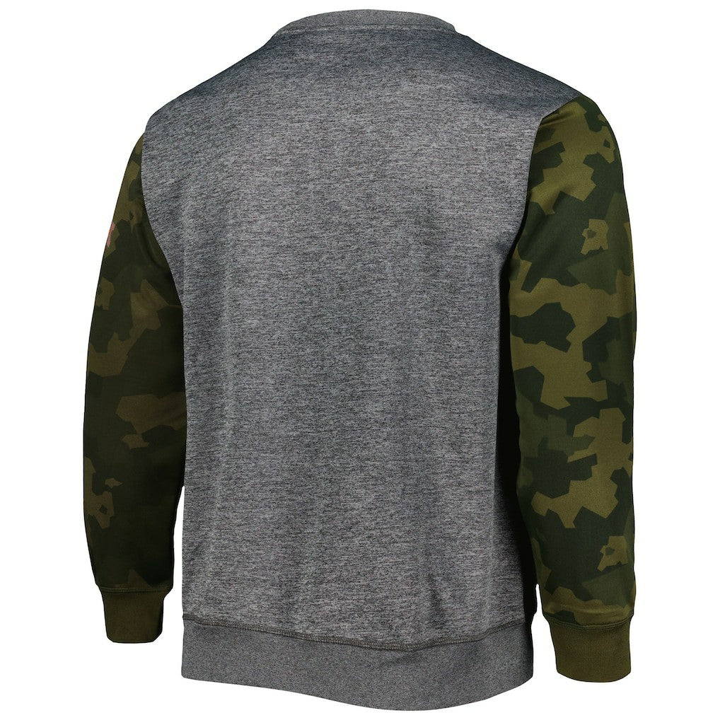 Fanatics Brooklyn Nets Camo Stitched Sweatshirt Heather Charcoal