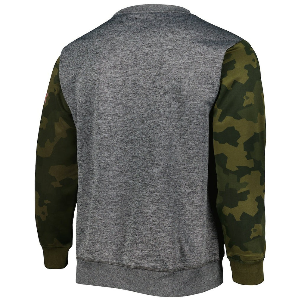 Fanatics Brooklyn Nets Camo Stitched Sweatshirt Heather Charcoal