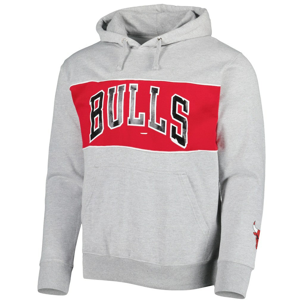 Fanatics Chicago Bulls Wordmark French Terry Pullover Hoodie Heather Gray