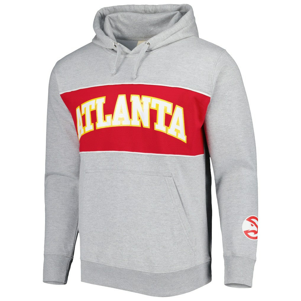 Fanatics Atlanta Hawks Wordmark French Terry Pullover Hoodie Heather Gray