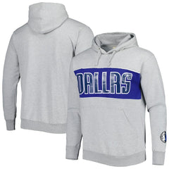 Fanatics Dallas Mavericks Wordmark French Terry Pullover Hoodie Heather Gray