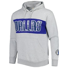 Fanatics Dallas Mavericks Wordmark French Terry Pullover Hoodie Heather Gray