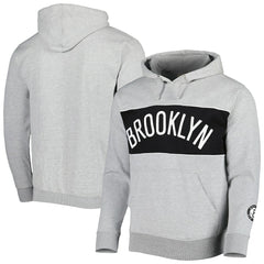 Fanatics Brooklyn Nets Wordmark French Terry Pullover Hoodie Heather Gray