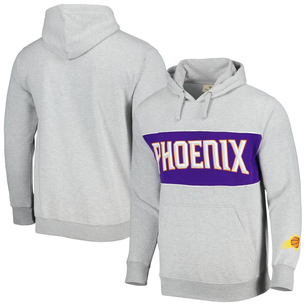Fanatics Phoenix Suns Wordmark French Terry Pullover Hoodie Heather Gray