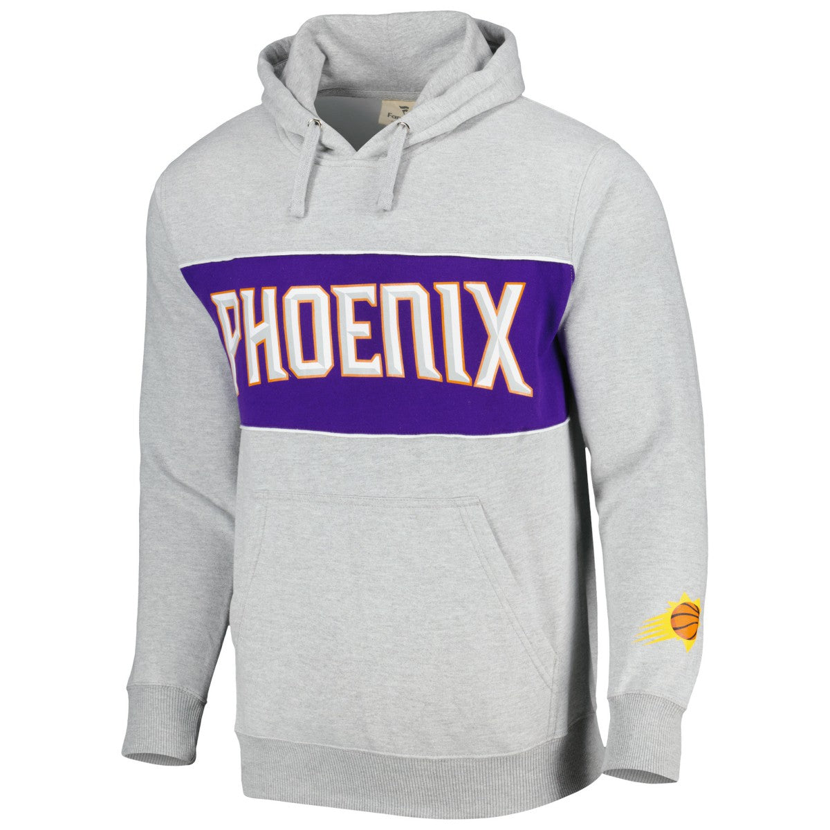 Fanatics Phoenix Suns Wordmark French Terry Pullover Hoodie Heather Gray