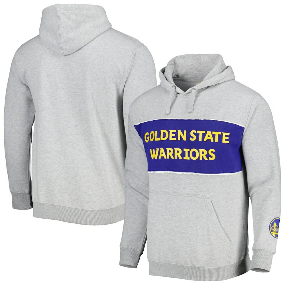 Fanatics Golden State Warriors Wordmark French Terry Pullover Hoodie Heather Gray
