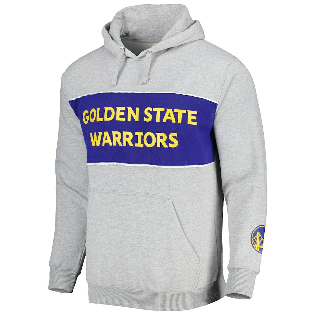 Fanatics Golden State Warriors Wordmark French Terry Pullover Hoodie Heather Gray