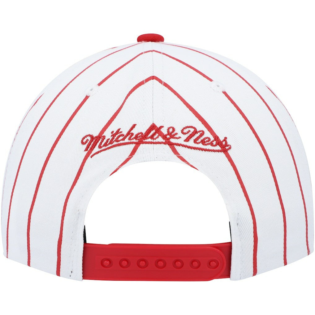 Mitchell & Ness Philadelphia 76ers Hardwood Classics Pinstripe Snapback Hat White