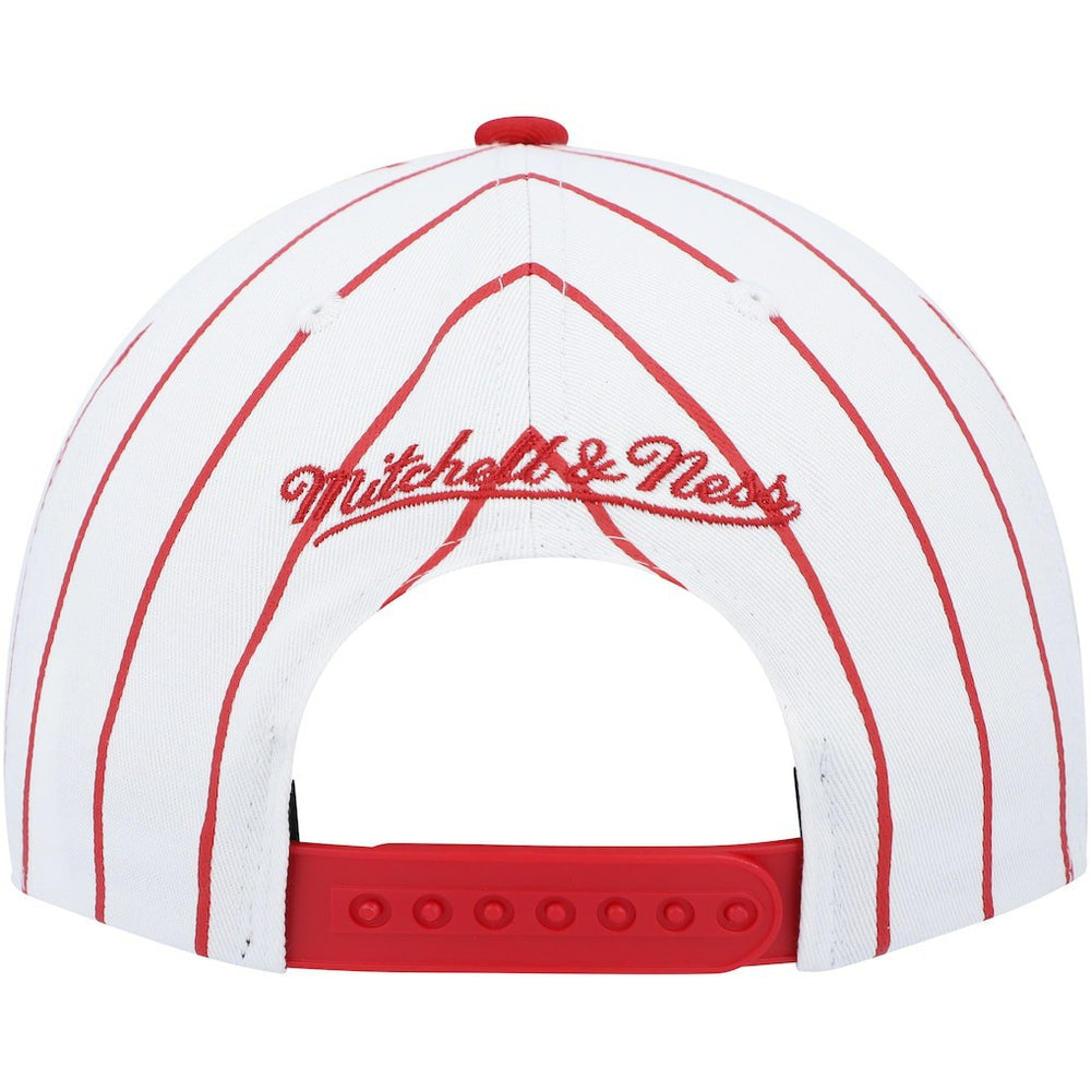 Mitchell & Ness Philadelphia 76ers Hardwood Classics Pinstripe Snapback Hat White