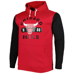 Fanatics Chicago Bulls Big & Tall Bold Attack Pullover Hoodie Red/Black