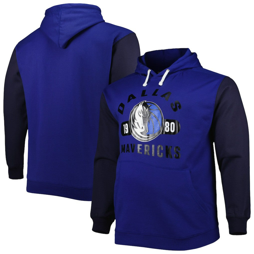 Fanatics Dallas Mavericks Big & Tall Bold Attack Pullover Hoodie Blue/Navy