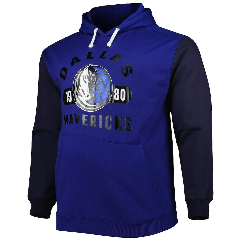 Fanatics Dallas Mavericks Big & Tall Bold Attack Pullover Hoodie Blue/Navy