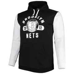 Fanatics Brooklyn Nets Big & Tall Bold Attack Pullover Hoodie Black/White