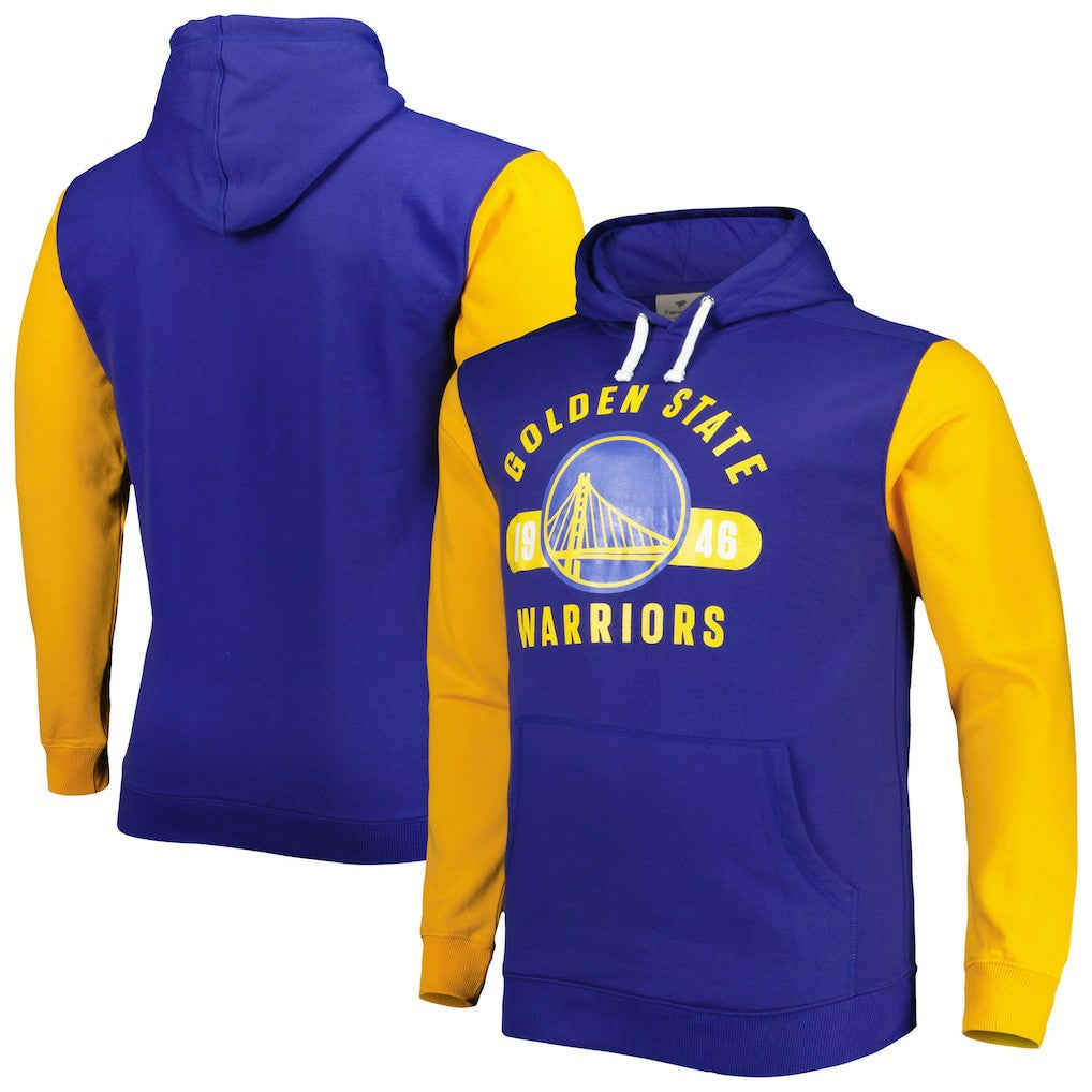 Fanatics Golden State Warriors Big & Tall Bold Attack Pullover Hoodie Royal/Gold