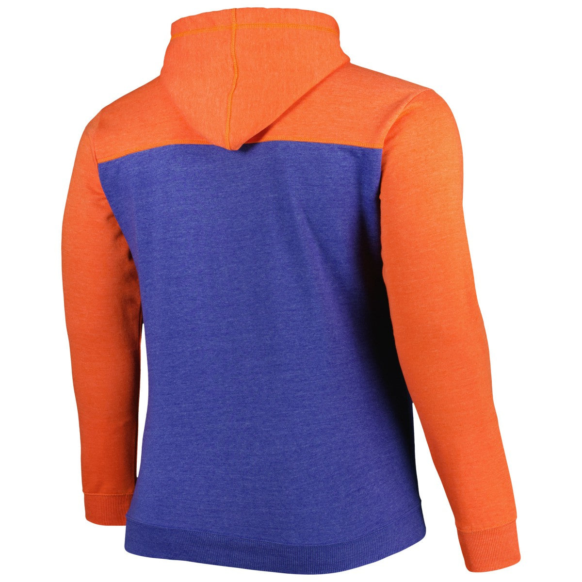 Fanatics New York Knicks Big & Tall Down and Distance Full-Zip Hoodie Heathered Blue/Heathered Orange