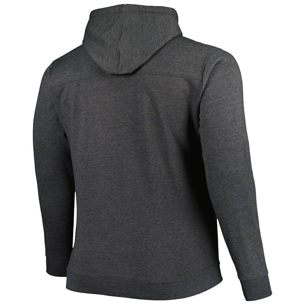 Fanatics Brooklyn Nets Big & Tall Down and Distance Full-Zip Hoodie Heathered Black