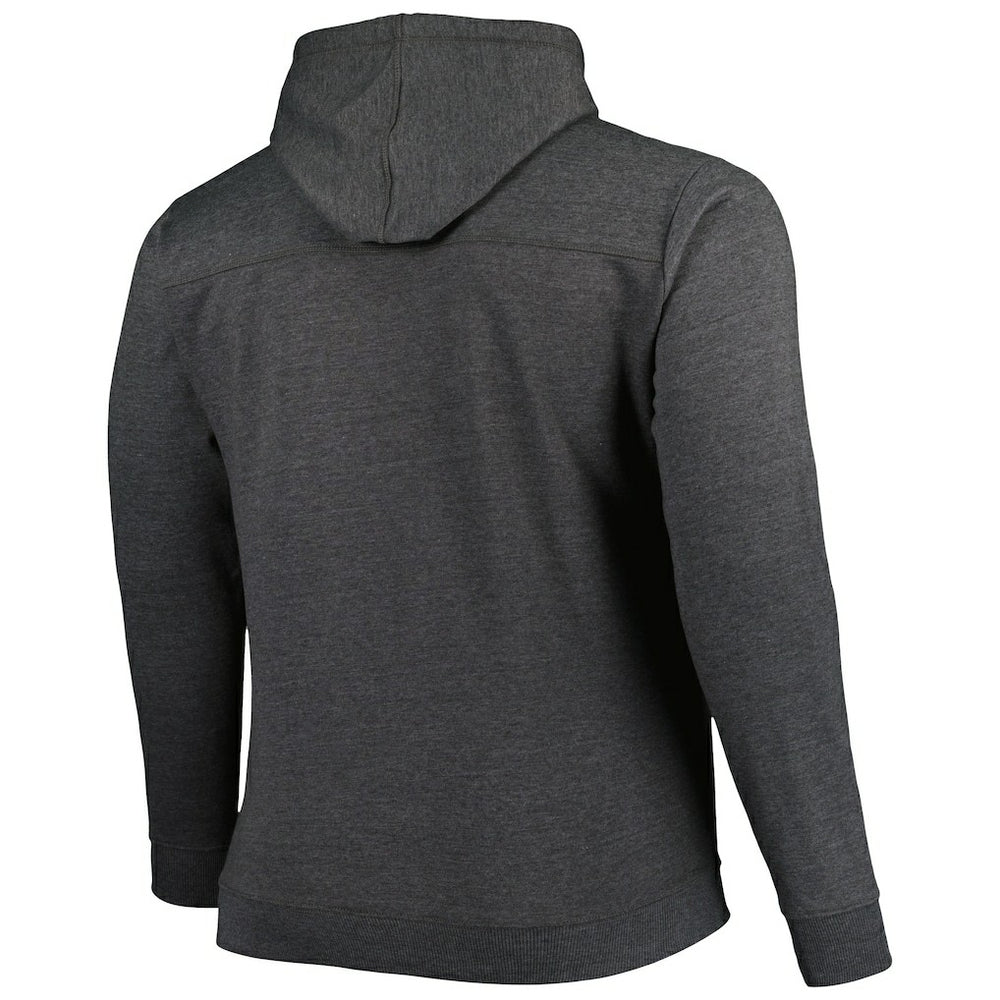 Fanatics Brooklyn Nets Big & Tall Down and Distance Full-Zip Hoodie Heathered Black