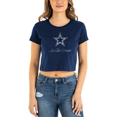 Dallas Cowboys New Era Women's Historic Champs T-Shirt - Navy - NFL