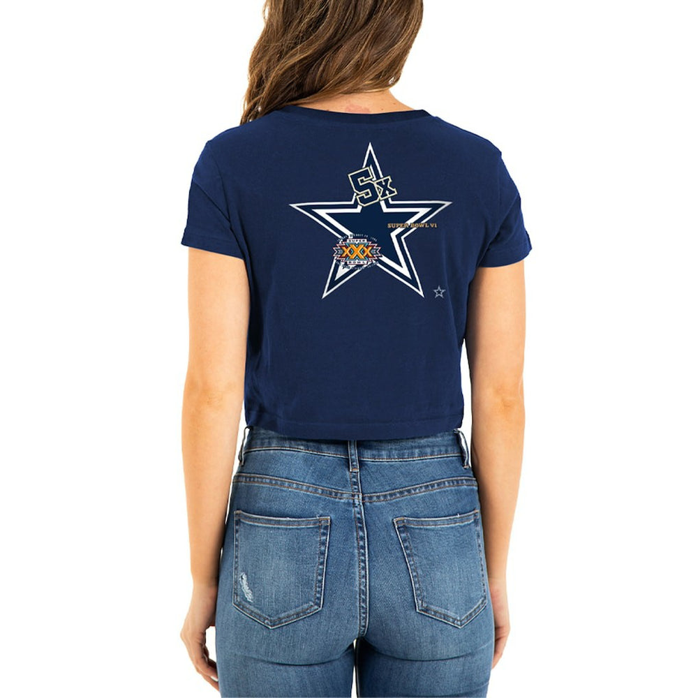 Dallas Cowboys New Era Women's Historic Champs T-Shirt - Navy - NFL