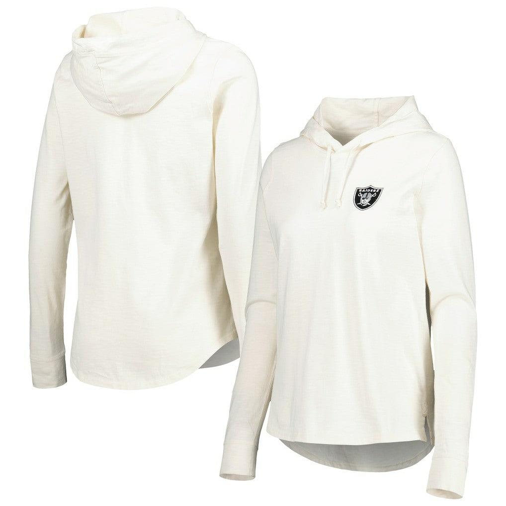 Las Vegas Raiders Women's Ashby Isles Jersey Pullover Hoodie - Cream - Tommy Bahama