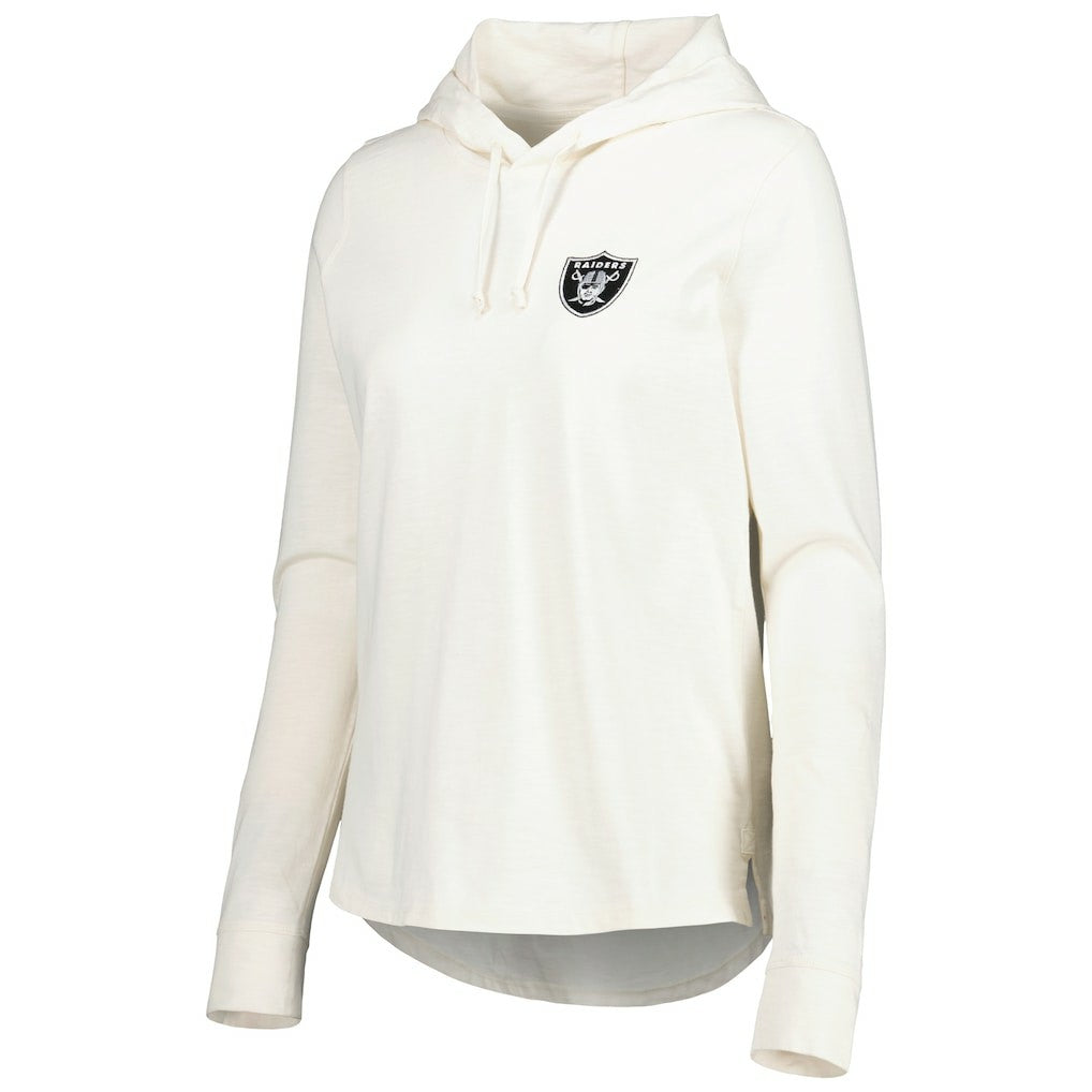 Las Vegas Raiders Women's Ashby Isles Jersey Pullover Hoodie - Cream - Tommy Bahama
