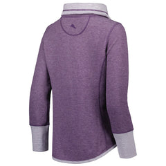 Baltimore Ravens Women's Sport Sun Fade Full-Zip Sweatshirt - Heathered Purple - Tommy Bahama