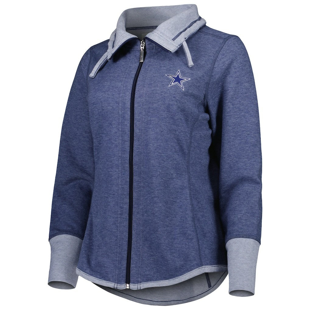 Dallas Cowboys Women's Sport Sun Fade Full-Zip Sweatshirt - Heathered Navy - Tommy Bahama