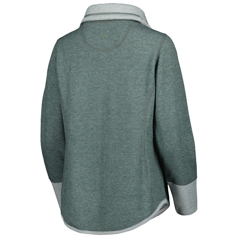 Green Bay Packers Women's Sport Sun Fade Full-Zip Sweatshirt - Heathered Green - Tommy Bahama