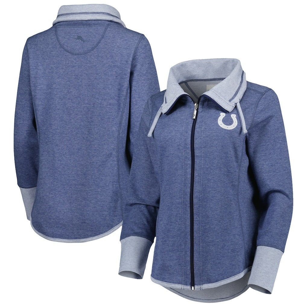 Indianapolis Colts Women's Sport Sun Fade Full-Zip Sweatshirt - Heathered Royal - Tommy Bahama