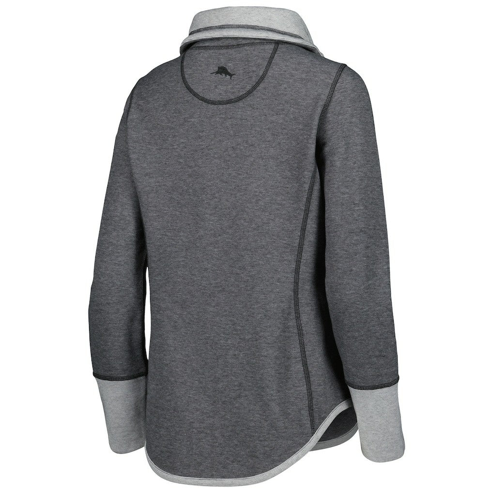 Las Vegas Raiders Women's Sport Sun Fade Full-Zip Sweatshirt - Heathered Black - Tommy Bahama