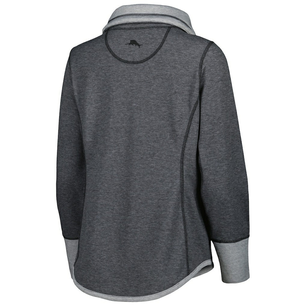 Pittsburgh Steelers Women's Sport Sun Fade Full-Zip Sweatshirt - Heathered Black - Tommy Bahama