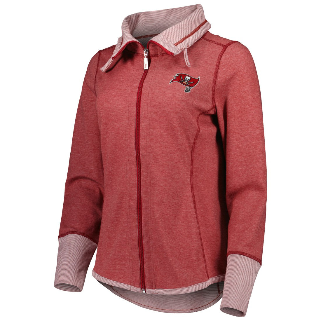 Tampa Bay Buccaneers Women's Sport Sun Fade Full-Zip Sweatshirt - Heathered Red - Tommy Bahama