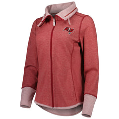 Tampa Bay Buccaneers Women's Sport Sun Fade Full-Zip Sweatshirt - Heathered Red - Tommy Bahama