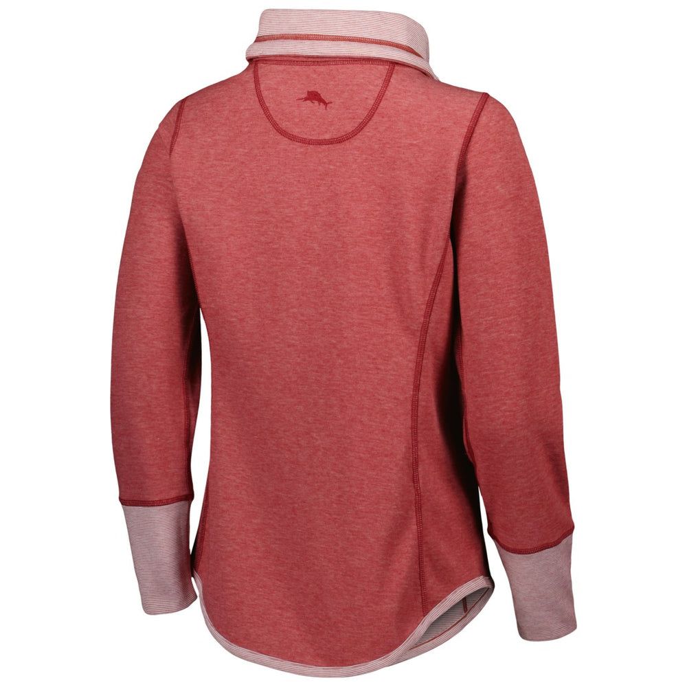 Tampa Bay Buccaneers Women's Sport Sun Fade Full-Zip Sweatshirt - Heathered Red - Tommy Bahama