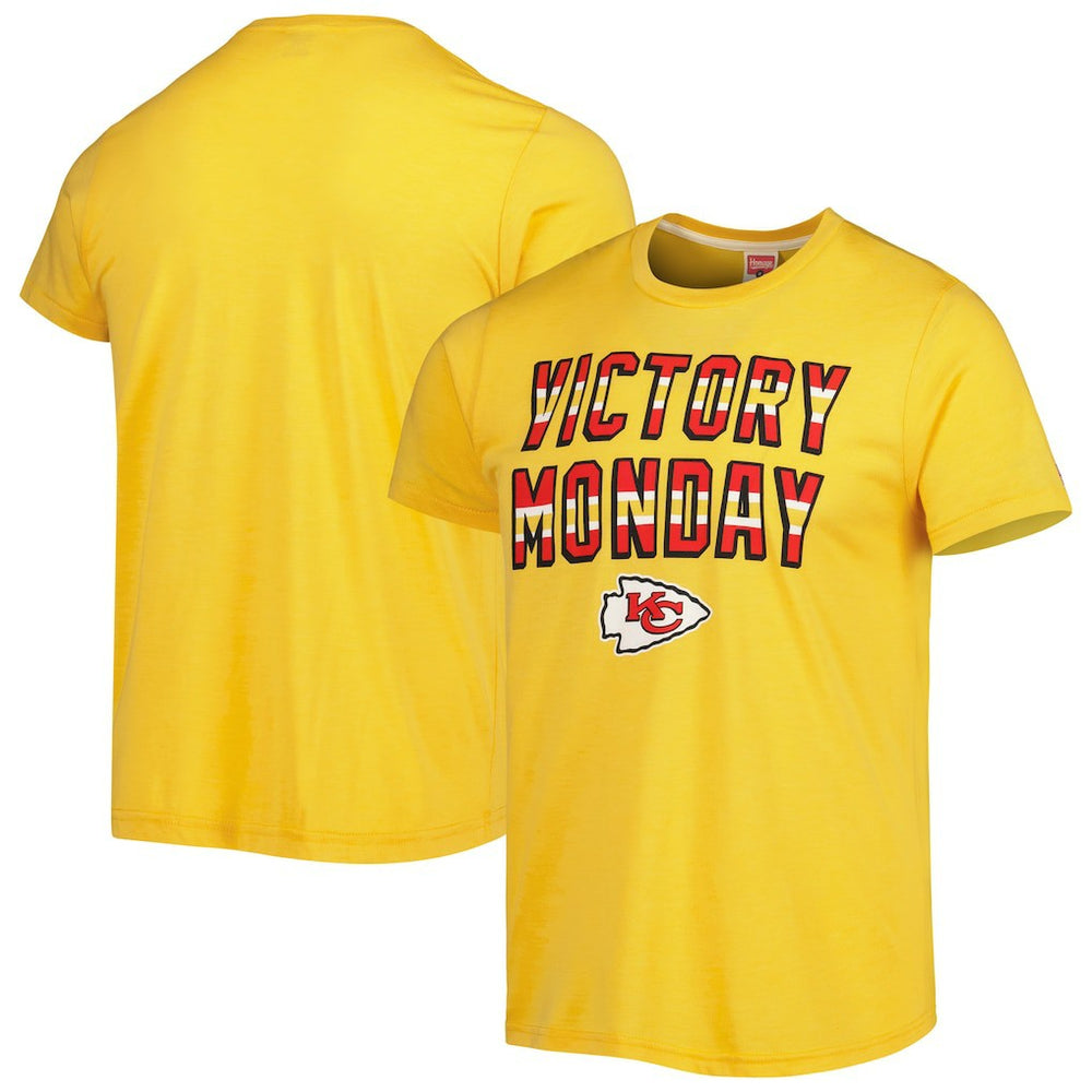 Kansas City Chiefs Homage Victory Monday Tri-Blend T-Shirt - Gold - NFL