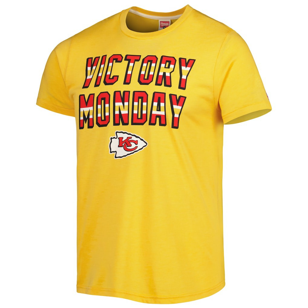 Kansas City Chiefs Homage Victory Monday Tri-Blend T-Shirt - Gold - NFL