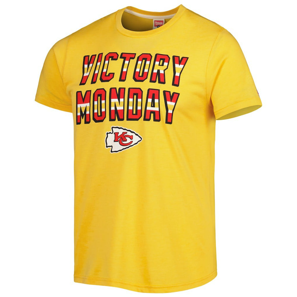 Kansas City Chiefs Homage Victory Monday Tri-Blend T-Shirt - Gold - NFL