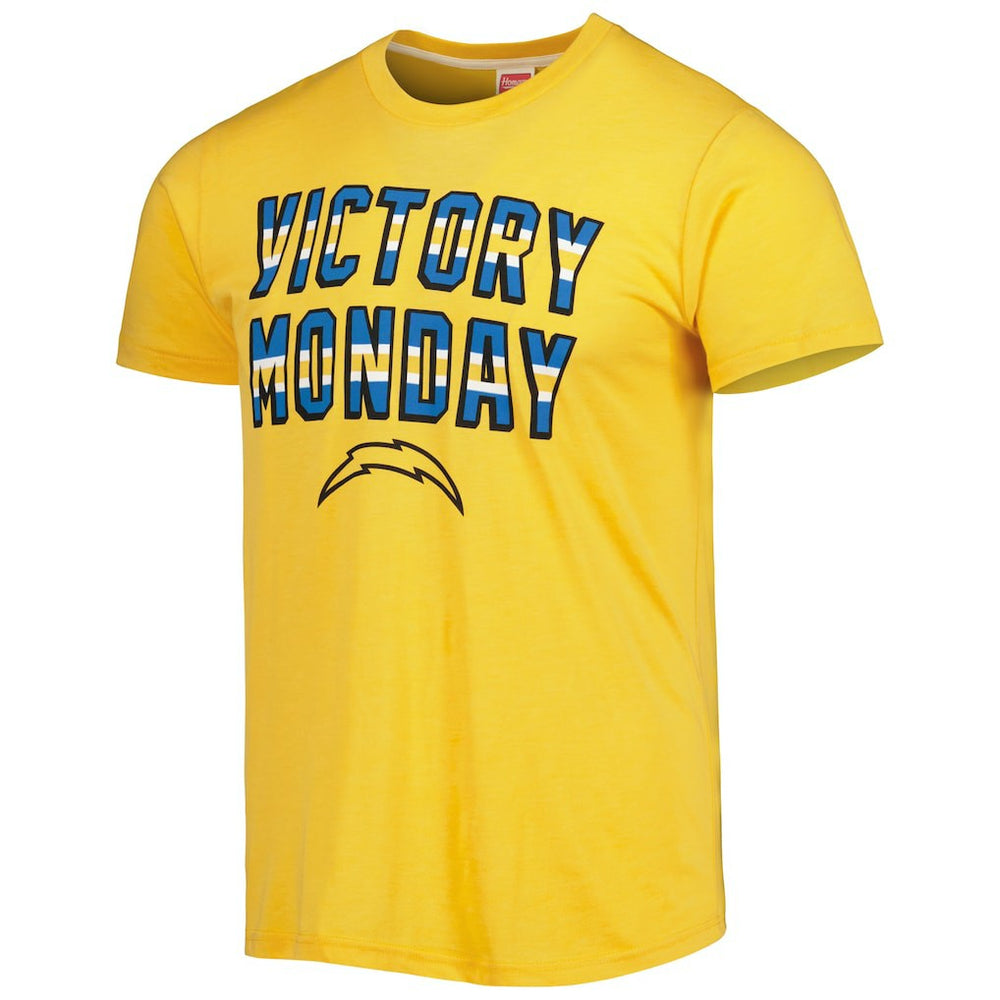 Los Angeles Chargers Homage Victory Monday Tri-Blend T-Shirt - Gold - NFL