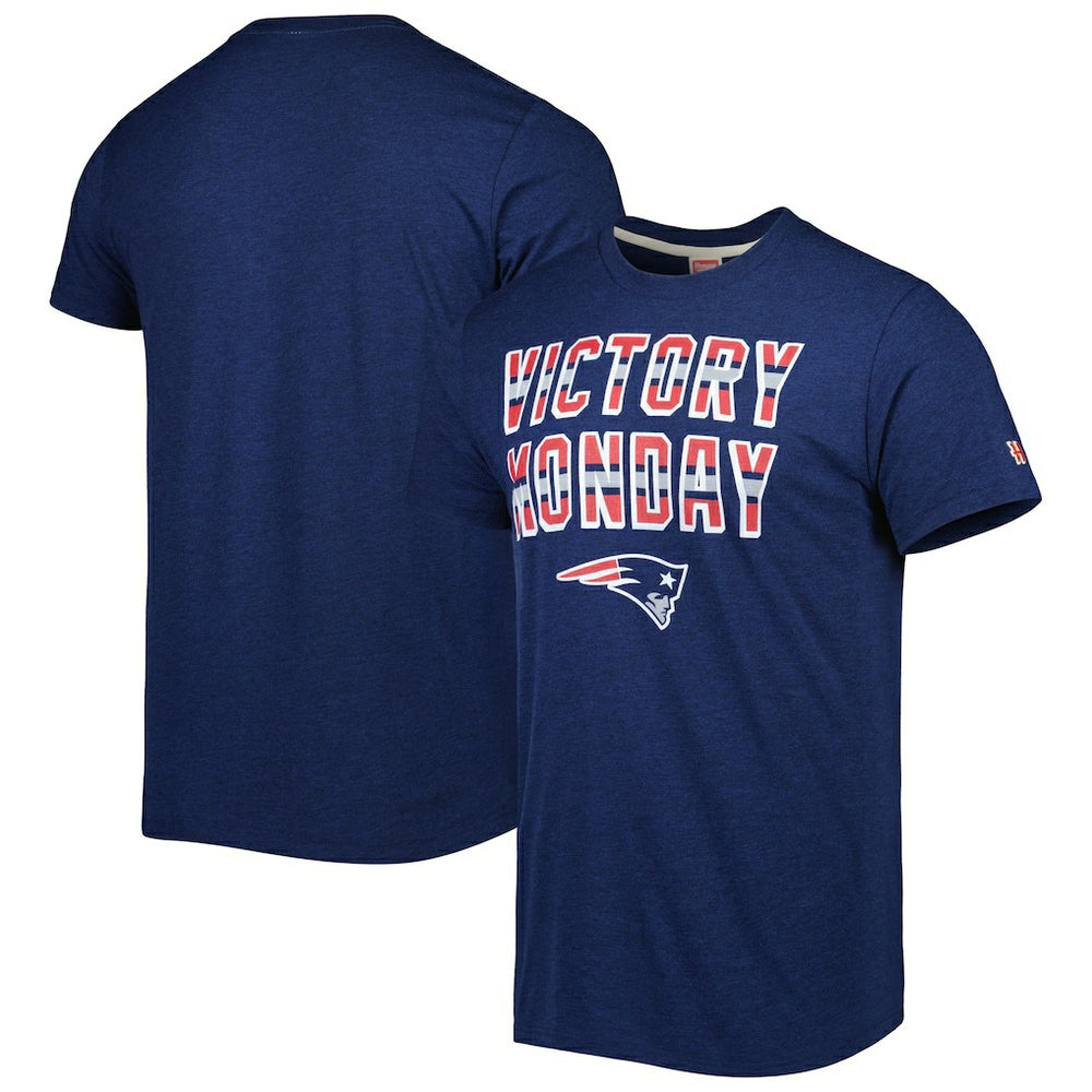 New England Patriots Homage Victory Monday Tri-Blend T-Shirt - Navy - NFL