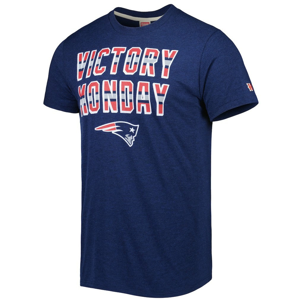 New England Patriots Homage Victory Monday Tri-Blend T-Shirt - Navy - NFL