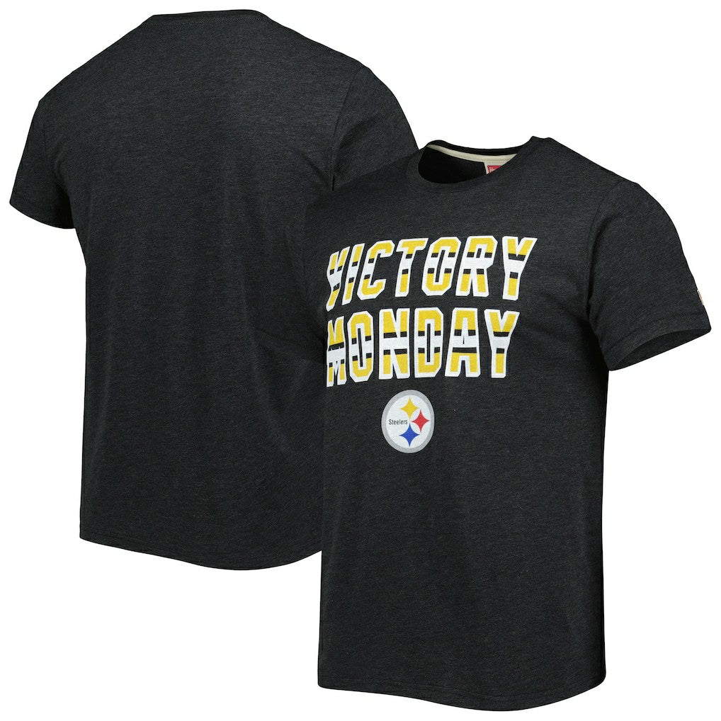 Pittsburgh Steelers Homage Victory Monday Tri-Blend T-Shirt - Charcoal - NFL