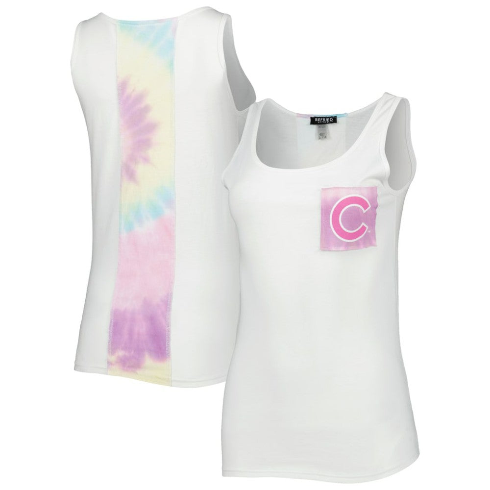 Chicago Cubs Refried Apparel Women's Tie-Dye Tank Top for sale