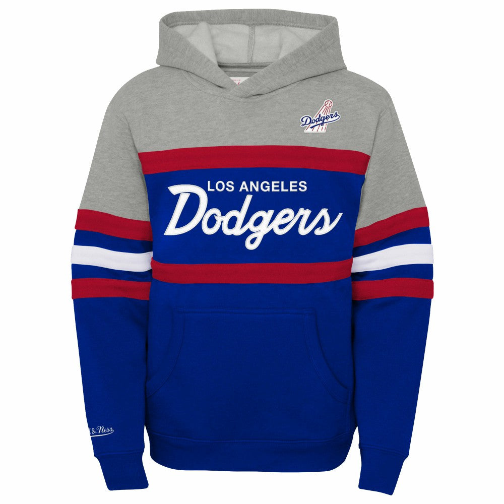 Los Angeles Dodgers Mitchell & Ness Youth Cooperstown Collection Head Coach Pullover Hoodie for sale
